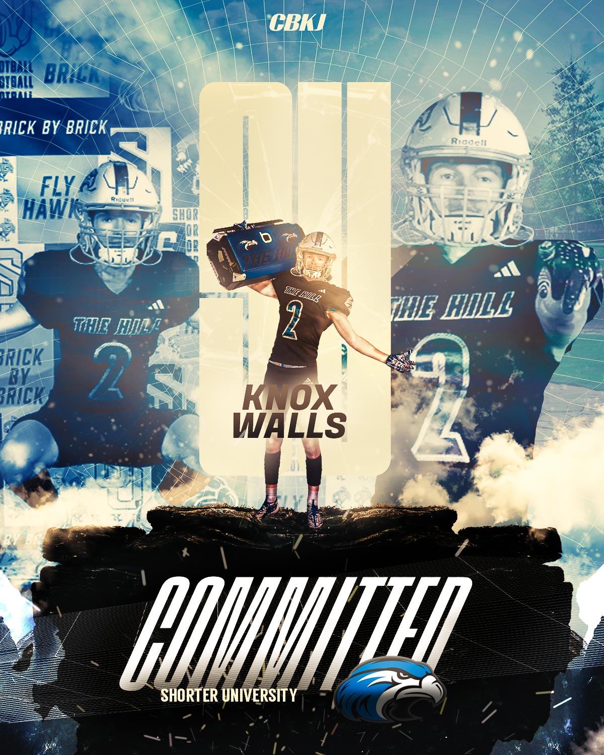 Shorter University football committment graphic