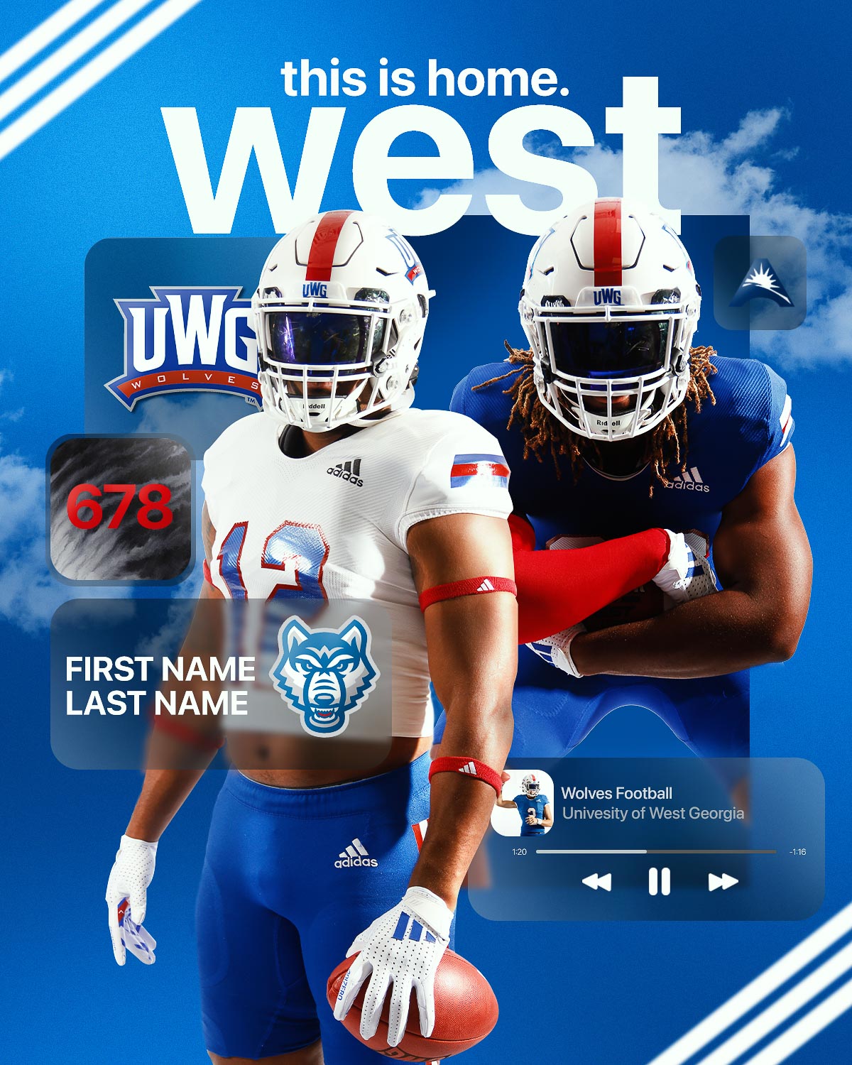 UWG Football recruiting graphic